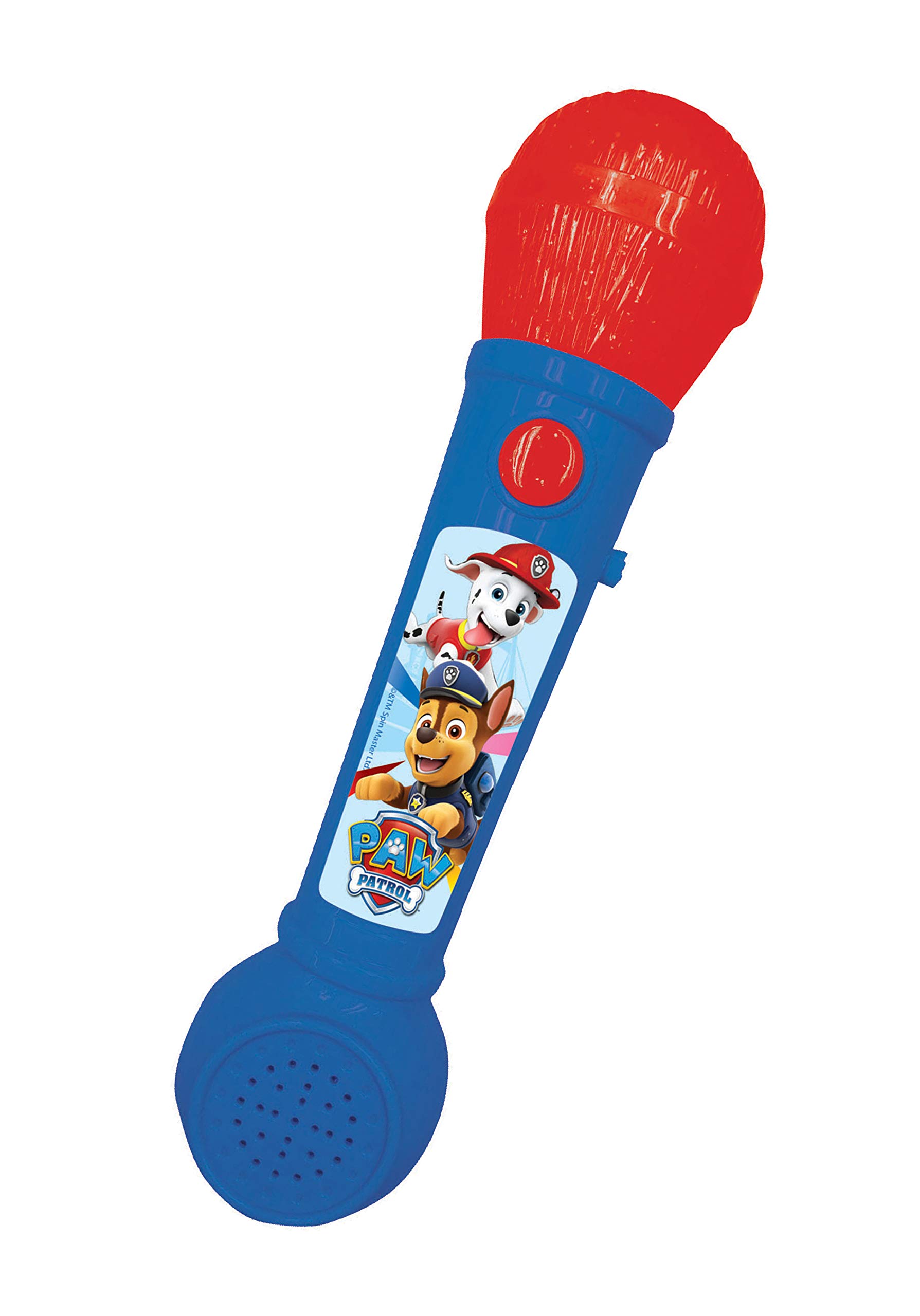 LEXIBOOK, Paw Patrol, Microphone for Children, Musical Toy Game, Built-in Speaker, Light Effects, Demo melodies Included, Blue/red, MIC80PA