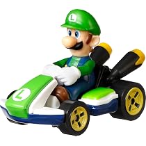 Amazon.com: Hot Wheels Mario Kart Luigi 1:64 Die-Cast Kart : Toys ...
