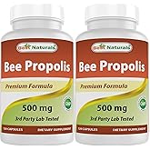 Best Naturals Bee Propolis 500 mg 120 Capsules (120 Count (Pack of 2))