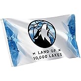 Desert Cactus Minnesota Timberwolves Flag NBA 100% Polyester Indoor Outdoor 3x5 feet National Basketball Association Team Flags (Flag City Edition 24-25 B)