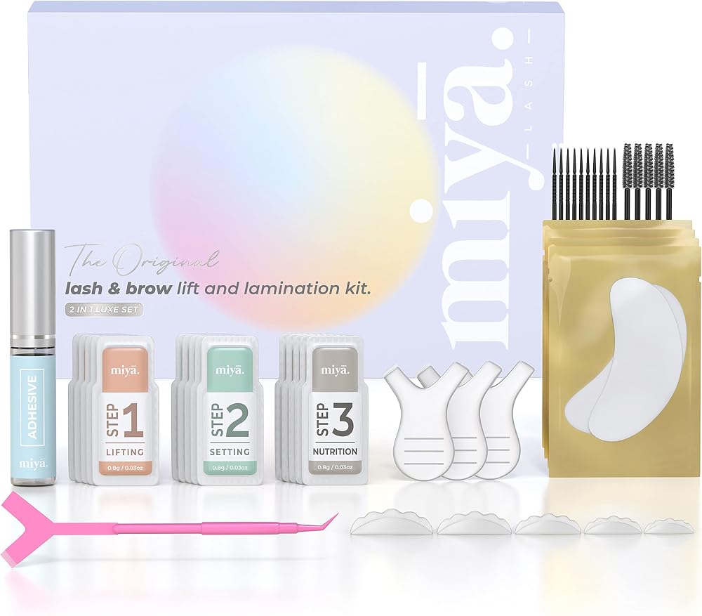 MIYA LASH 2-in-1 Lash Lift & Brow Lamination Kit - 8 Week Salon Results