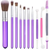 Patelai 10 Pcs Food Safe Paint Brushes Fondant Tools Cake Painting, Purple | Luster Dust Baking Brushes, Cake Decorating Tools, Cookie Chocolate Decorating, Safe for Food Use, Fondant Design Kit