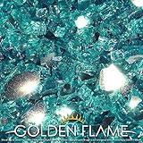 Golden Flame 10-Pound Fire Glass 1/2-Inch Caribbean Reflective