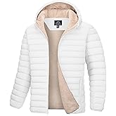 MAGCOMSEN Men's Puffer Jacket with Hood Fleece lined Warm Puffer Coats Water Resistant Down Jacket Zip Up Winter Jackets