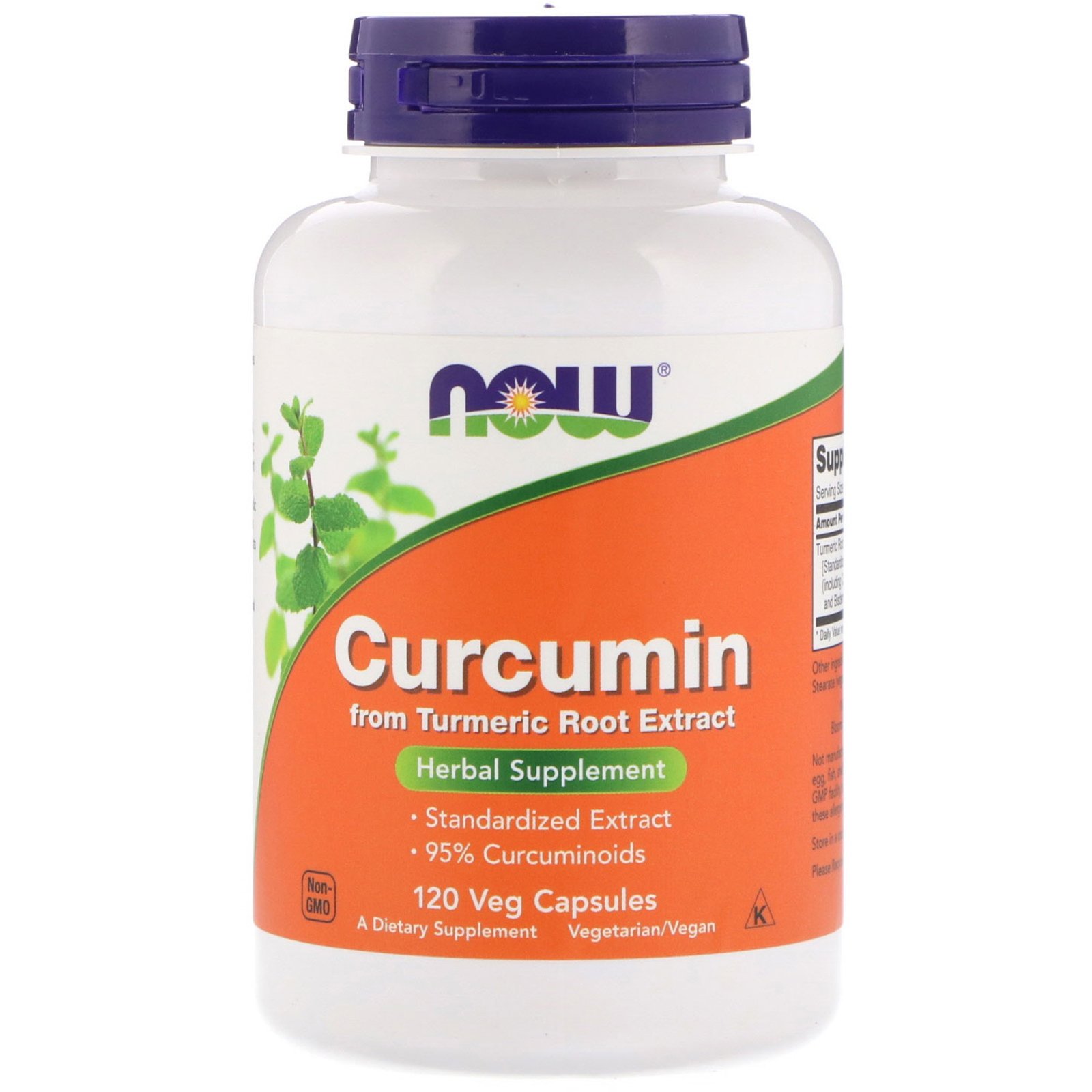 NOW Supplements, Curcumin, derived from Turmeric Root Extract, 120 Veg