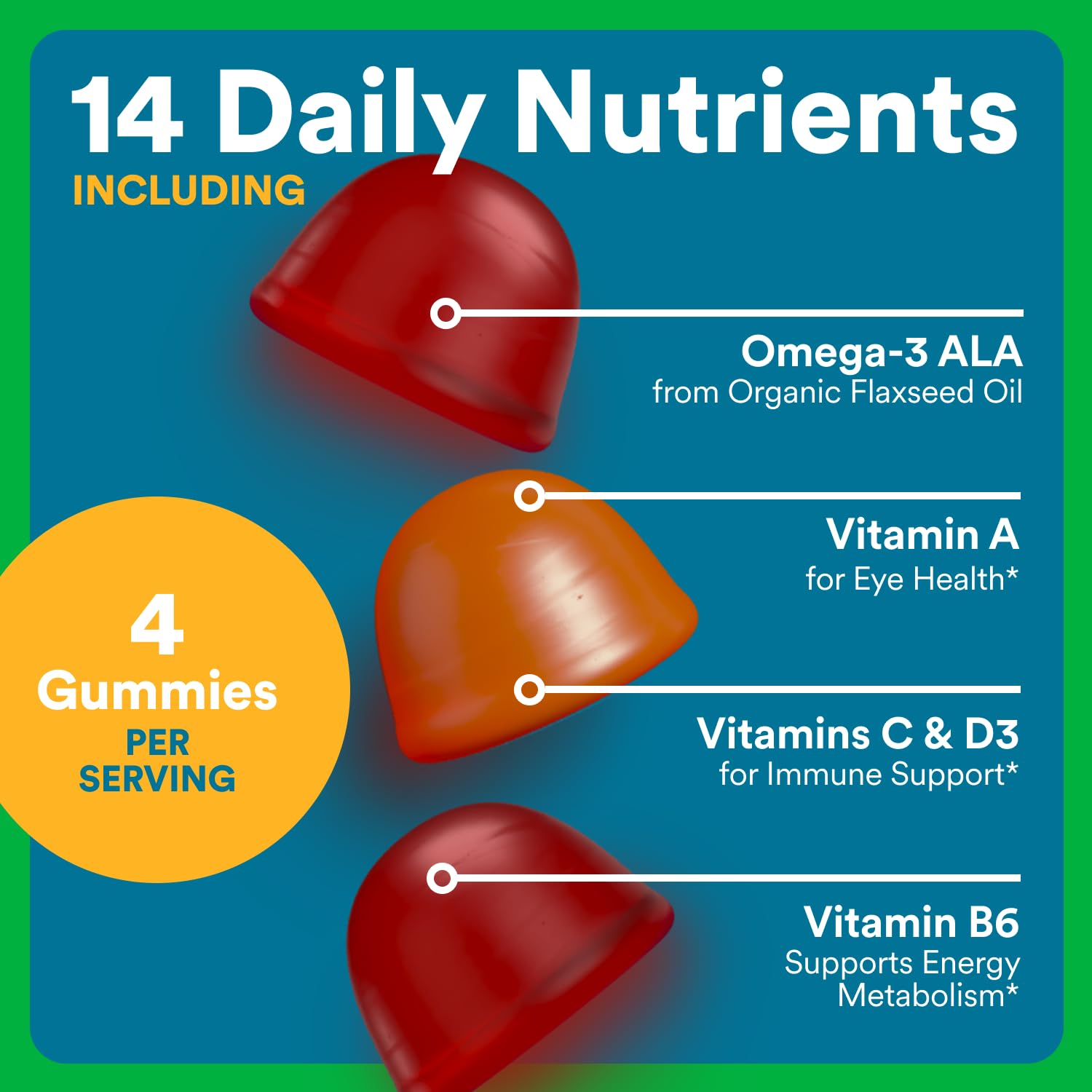 SmartyPants Multivitamin for Men, Organic Gummies: Methylfolate, Omega 3 (ALA), Vitamin D3, C, Vitamin B12, B6, A, K & Zinc for Immune Support, Biotin, Vegetarian, 120 Gummies (30 Day Supply)