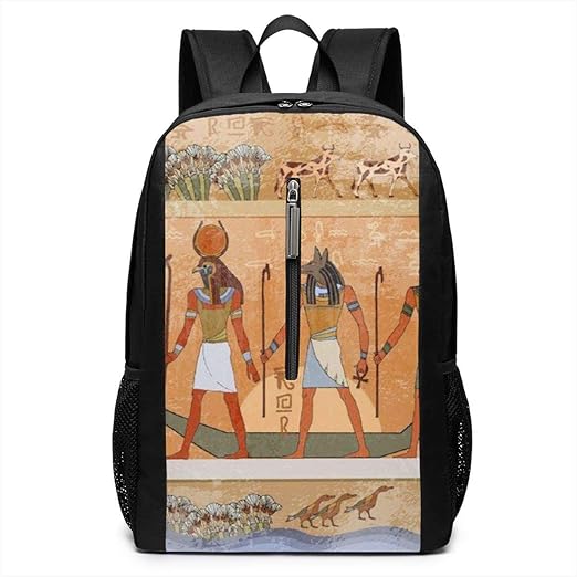 TRFashion Ancient Egypt Scene Laptop Backpack 17 Inches Travel Gym Bag