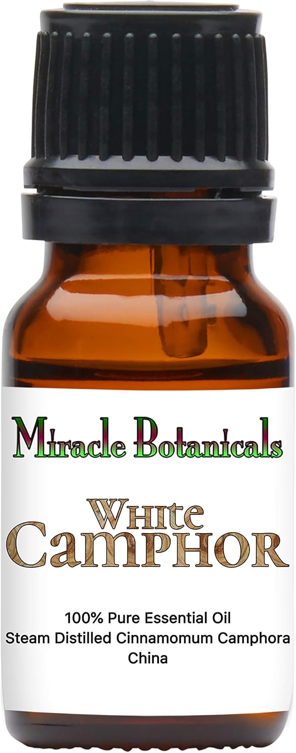 Miracle Botanicals White Camphor Essential Oil - 100% Pure Essential Oil - Therapeutic Grade - 10ml