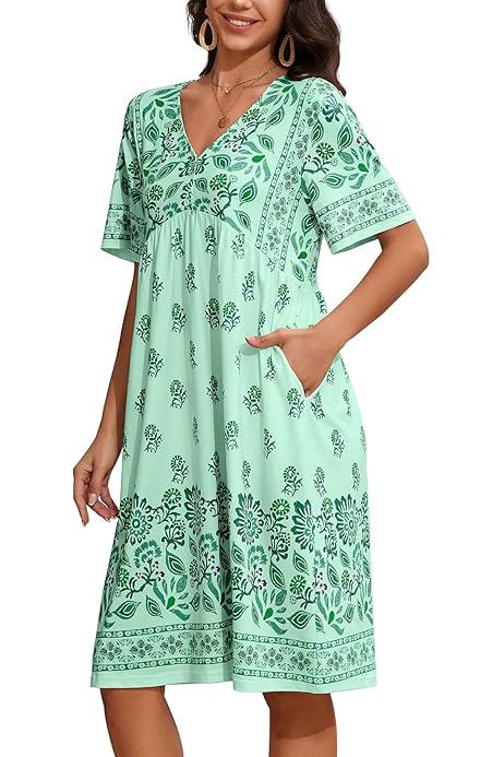 House Dresses For Women With Pockets Womens House Dress Floral