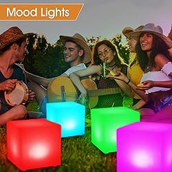 Frienda 4 Pcs Light up Cubes Cool Cosmic Cube