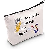 MEIKIUP Air Stewardess Cosmetic Bag Flight Attendant Gifts Stewardess Aviation Makeup Pouch Flight Graduation Gift (Pop The Slide bag)