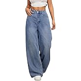OYICAI Womens Baggy Jeans Wide Leg Denim Pants Y2k 90s Vintage Hip Hop Loose Long Trousers Streetwear