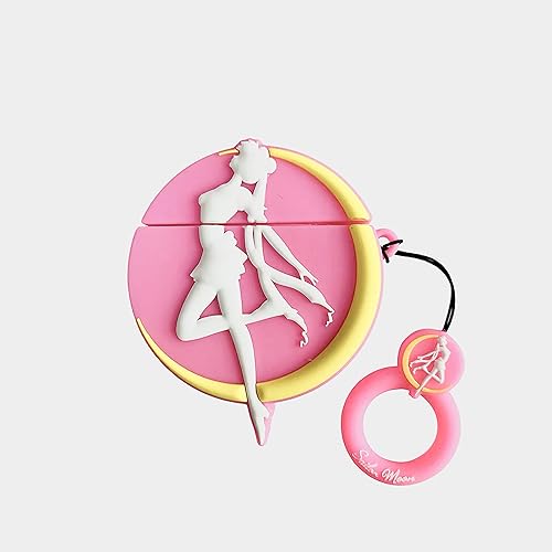 BlossomingLove Compatible with AirPods Case Keychain Full Protective Premium PVC Silicone Cover Fashion Dope Self-Design Sailormoon Style Skin for AirPods Charging Case (sailormoon)