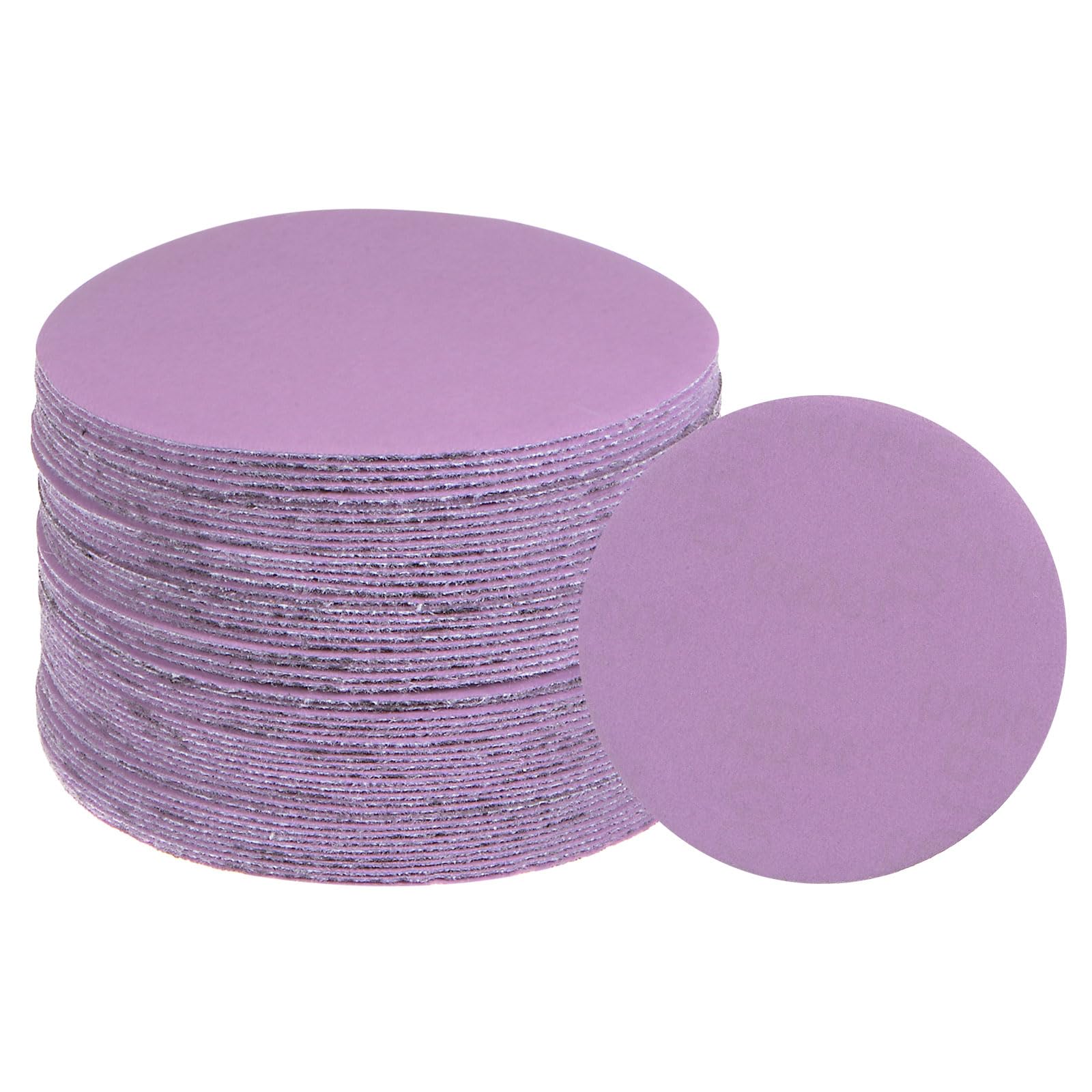 uxcell 50pcs 10000 Grit Purple Sanding Discs 3 Inch Hook and Loop Aluminum Oxide Orbital Sanding Pads Paper Wet Dry Polish for Metal Woodworking Drywall