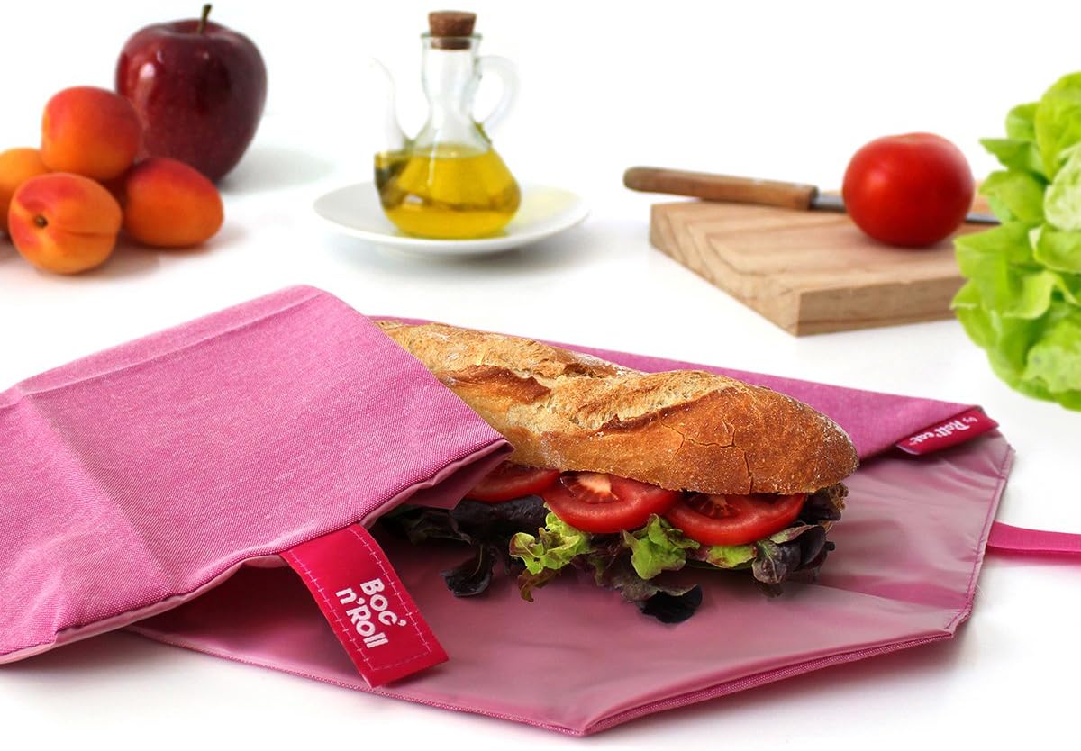 Roll'eat Snack'n'Go Fruits Design Coco - Sac à Goûter Réutilisable Lavable Pour Enfants | Emballage Sandwich Écologique Sans BPA
