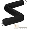 TORRAMI Under Door Draft Stoppers 32 Inch, Heavy Triangle Stop Draft Block Cold Air/Wind/Breeze Noise Blocker Door Sweeps Weather Stripping Bottom Seal Black