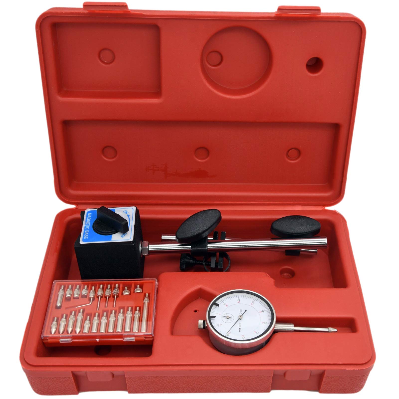 Mua Dial Indicator with Magnetic Base, 0-1.0