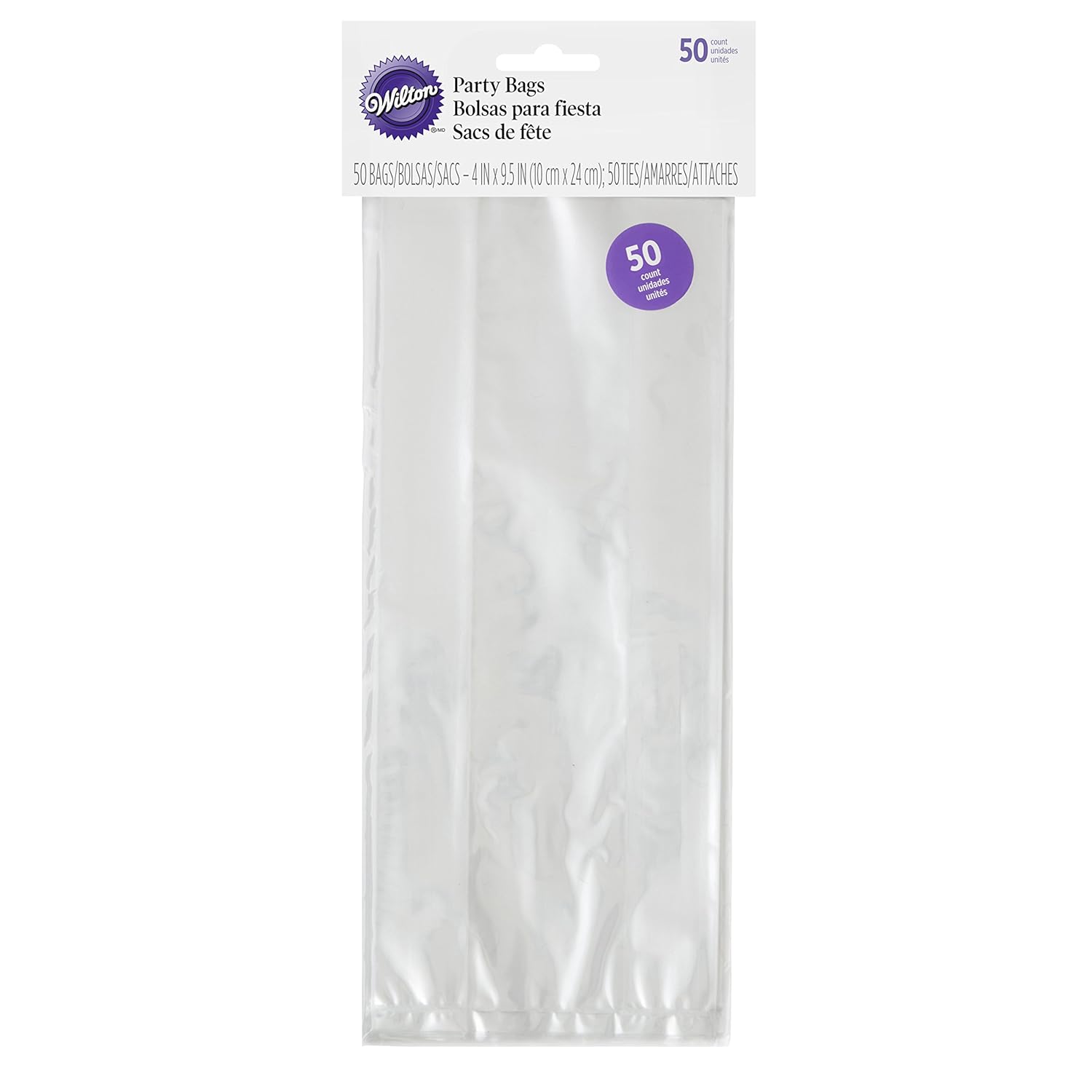 Wilton Clear Tall Treat Bags, 50Count Furnitureanddecor