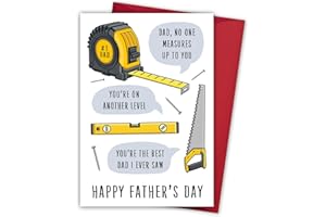 DONVON Fathers Day Card from Daughter Son Kids Wife for Dad Husband, Best Father's Day Card, Personalized Fathers Day Cards Gifts Father's Day Gifts Father Funny, Cool Gifts for Dad, New Dad Gifts Ideas