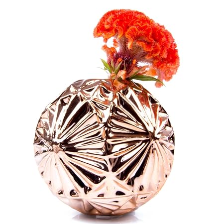 Chive Starball Ceramic Bud Vase In Rose Gold Amazon Co Uk