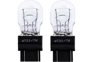 FAXCARS WT21/7W Halogen Bulb for Brake/Tail Lights Long Life 12V OEM Replacement Rear Turn Signal Light, Pack of 2