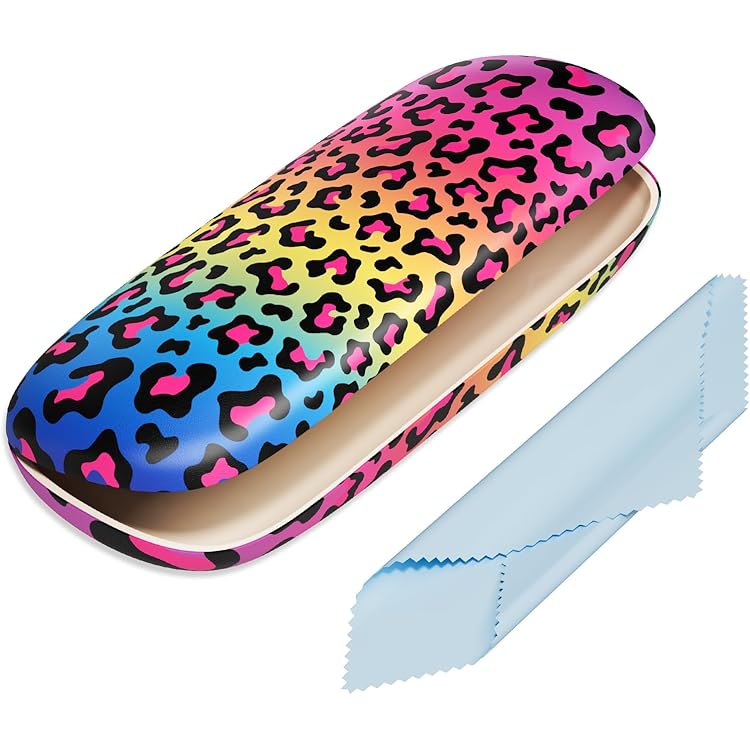 2 Pieces Leopard Print Glasses Case, Women'S Glasses Case