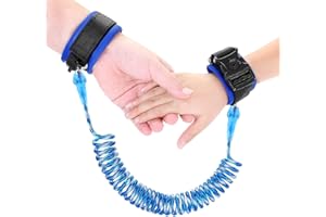 FZBJAYOON Reflective Anti Lost Wrist Link, Anti Lost Wrist Link Anti Lost Leash Baby Leash with Child Upgraded Safety Locks for Kids (Blue 8.2 Ft)