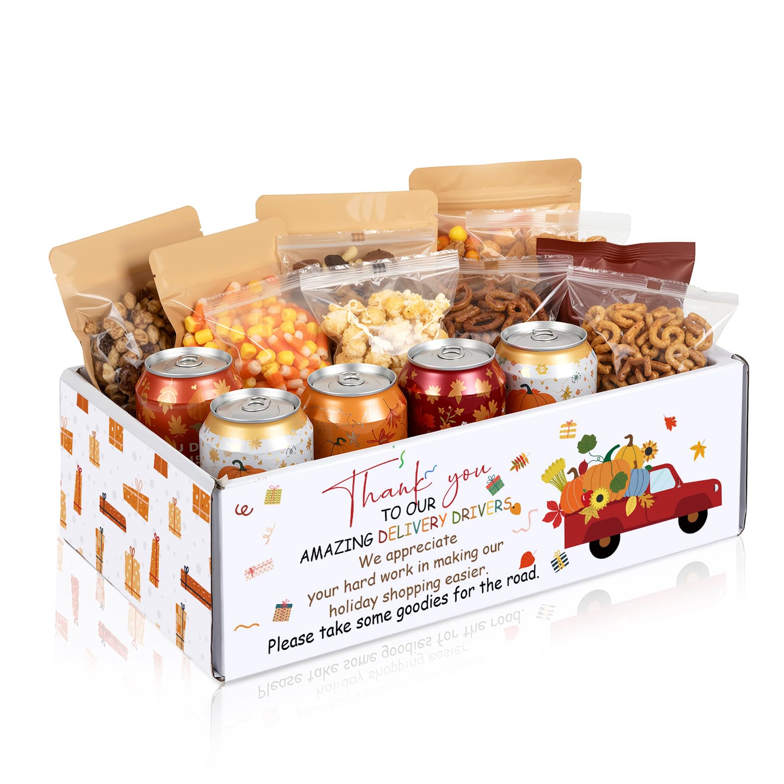 Photo 1 of ***THIS IS A BOX ONLY*** Thanksgiving Gifts for Delivery Driver, Delivery Driver Snack Station Snack Box, Thank You to Our Amazing Storage Boxes Thank You Gifts for Courier, Postal Workers, Mail Carriers, Bus Drivers***THIS IS A BOX ONLY***