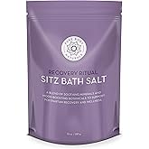 Pure Body Naturals Sitz Bath Salt – Postpartum Care and Hemorrhoid Treatment – Natural Soak for Self Care and Hemmoroid Treatment - Post Partum Essentials, 10 Oz