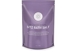 Pure Body Naturals Sitz Bath Salt – Postpartum Care and Hemorrhoid Treatment – Natural Soak for Self Care and Hemmoroid Treatment - Post Partum Essentials, 10 Oz