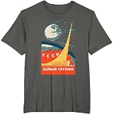 Sputnik USSR Vintage Poster T-Shirt Communist USSR Space T-Shirt