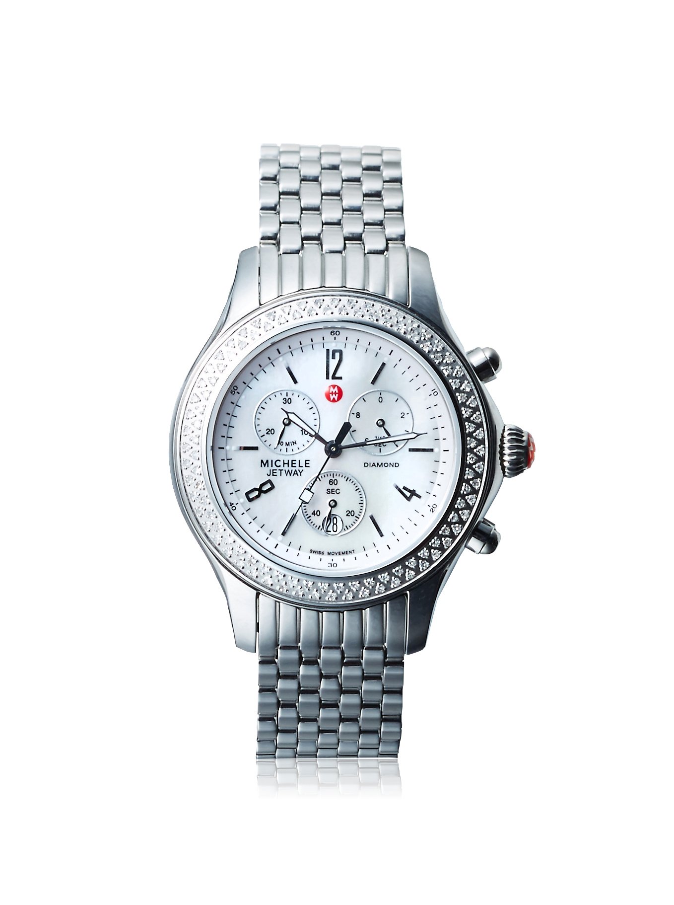 Michelewomans Mww17a000001 Jetway Diamond Stainless Bracelet Watch
