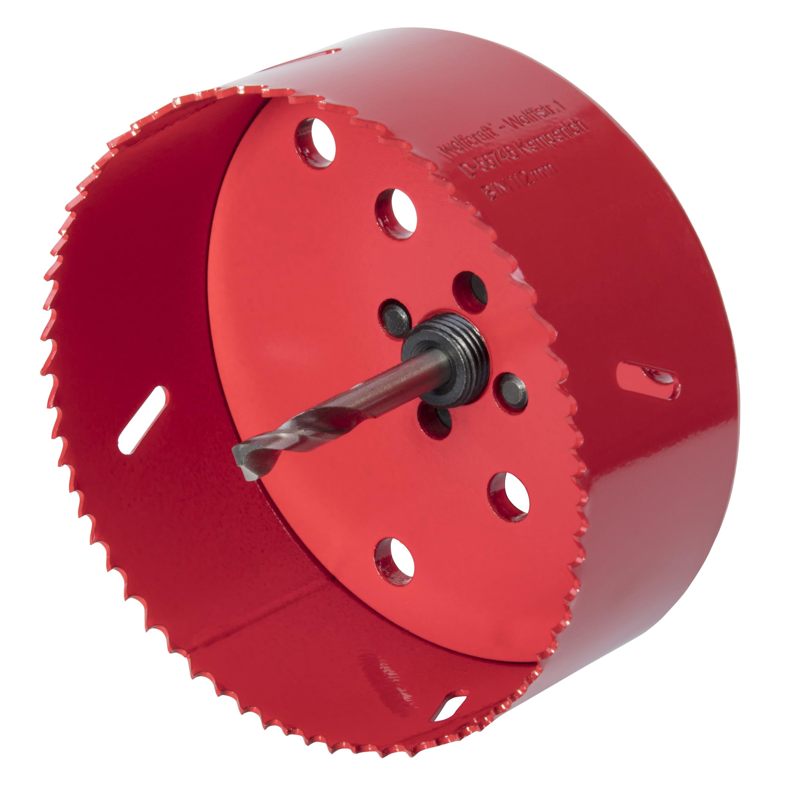 wolfcraft Bi-Metal Hole Saw, Ø 112 mm I 5496000 I For drywall materials, wood, plastics and metals, cutting depth 40 mm