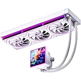 Jungle Leopard ProFlow SE 360mm ARGB AIO CPU Cooler, White | 4-Inch LCD Screen, 320W TDP, ARGB 1850RPM PWM Cooler Fans, Intel LGA1851/1700/1200/115X AMD AM4/AM5