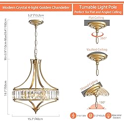 Majhoiw Modern Crystal Chandeliers for Dining Room
