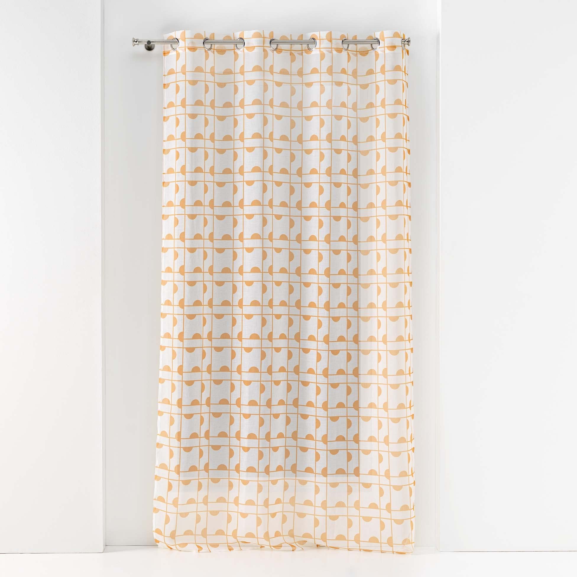 Douceur d'Intérieur, Gabi Honey Sandblasted Eyelet Curtain 140 x 240 cm
