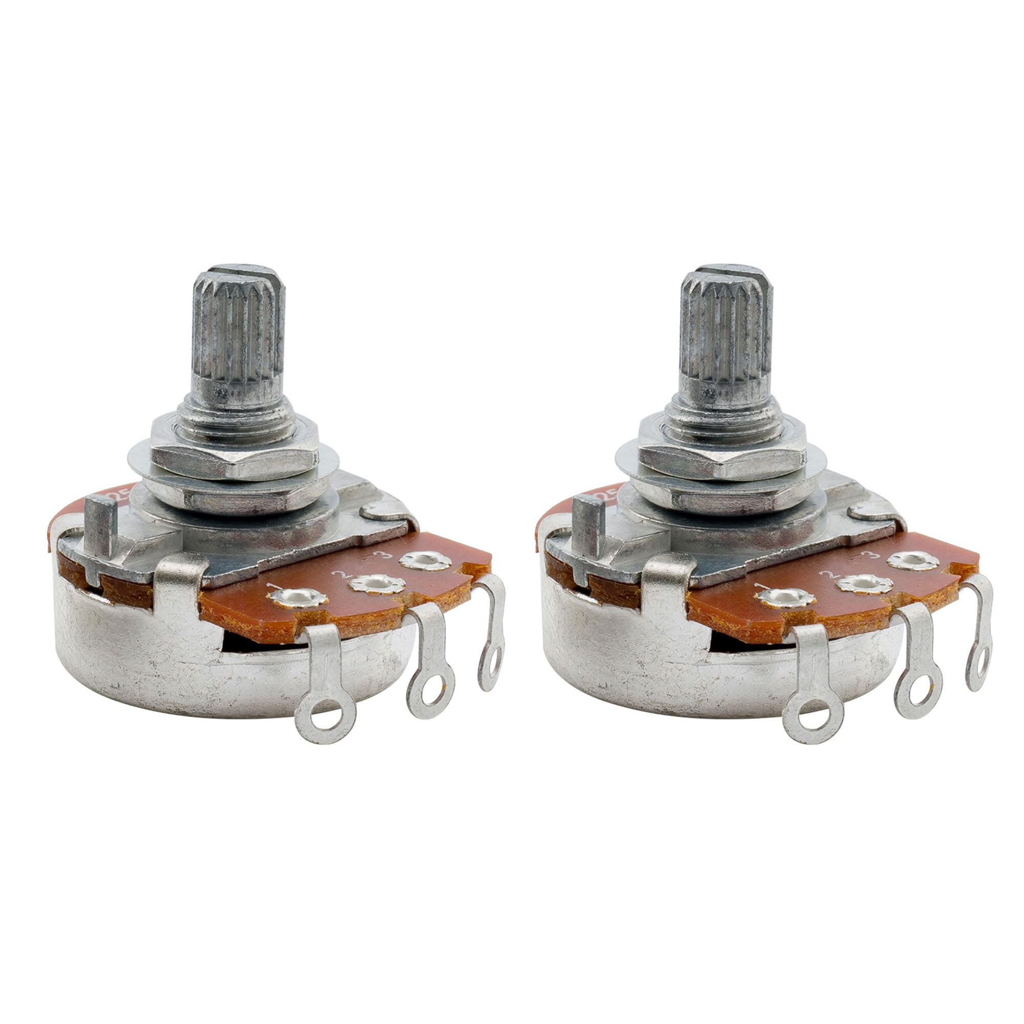 Musiclily Metric Full Size 15mm Split Shaft Pots A250K Guitar Potentiometers (2 Pieces)