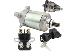 STABSOLI Starter & Drive & Relay & Ignition Switch for Polaris Sportsman 400 450 500 2005-2006, Scrambler ATP Magnum Trail Boss 330 500 2005-2006, Ranger 425 500 2005-2006 3090188 3084981 57-2688