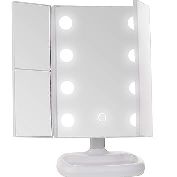 Amazon Com Miss Sweet Big Bulb Tri Fold Makeup Mirror Vanity