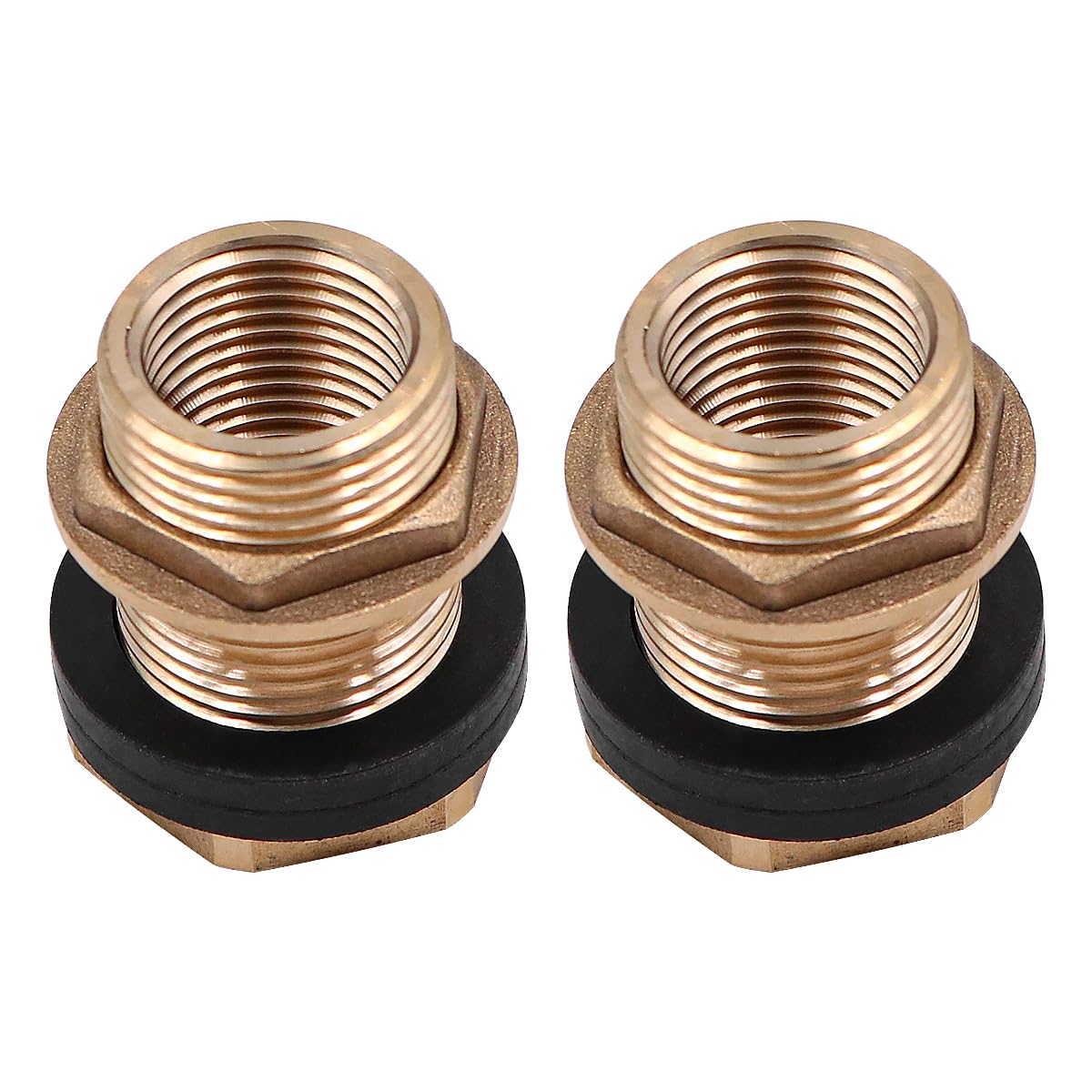 ANCLLO Water Butts Water Tanks Set Pack of 2 Water Barrel Fitting Barrel Screw Connection with 3/4 Inch Male Thread x 1/2 Inch Internal Thread for Taps