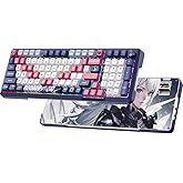 RisoPhy Wireless Mechanical Keyboard, 98 Keys RGB Gasket 2.4GHz/Wired/Bluetooth Keyboard with Custom Hi-Fi Linear Switch, Hot-Swap Socket GamingKeyboard, PBT Keycaps/Knob Control ComputerKeyboard
