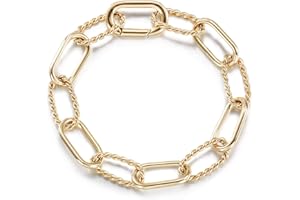 CIUNOFOR 14k Gold Filled Cable Wire bracelet Designer Brand Classic Twist Rope Threader Interlocking bracelet Inspired Antique Textured link chain for wowen