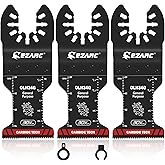 EZARC Carbide Oscillating Saw Blades, General Purpose Multitool Blades Quick Release for Metal, Nails, Wood, Plaster, Drywall and PVC, 3-Pack