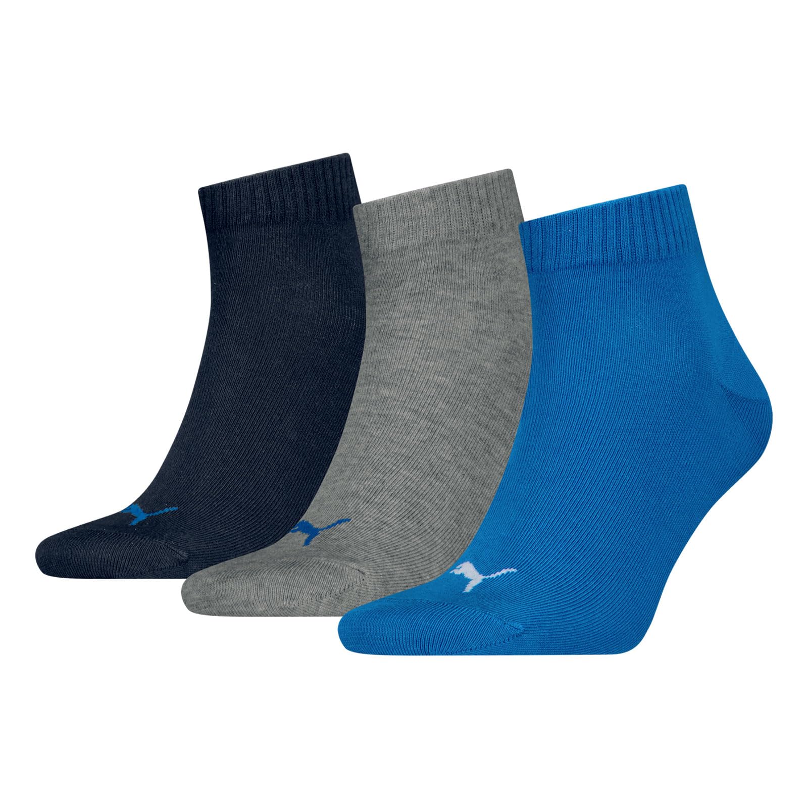 Puma Unisex Puma Unisex 3p Quarter Plain Sock, Multicoloured (Blue Grey Melange), 6 8 UK