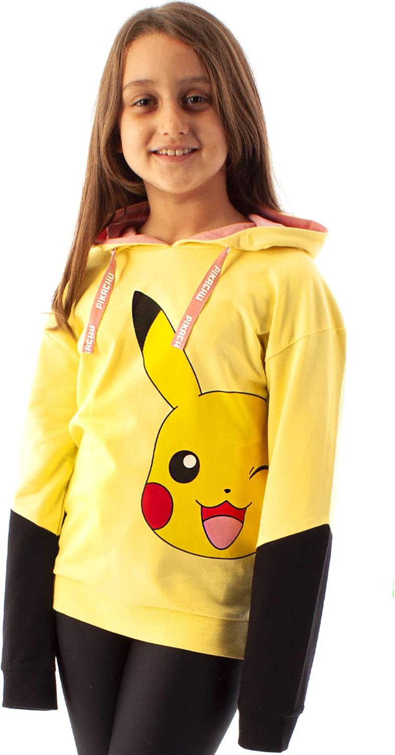 Pokemon Hoodie Meisjes Kids Gele Pikachu Hooded Jumper Sweater Amazon.nl