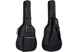 PPOPPO 40 41 42 Inch Acoustic Guitar Bag, Oxford Fabric with 0.35" Thick Padding, Water Resistant Gig Bag, 2 Storage Pockets,