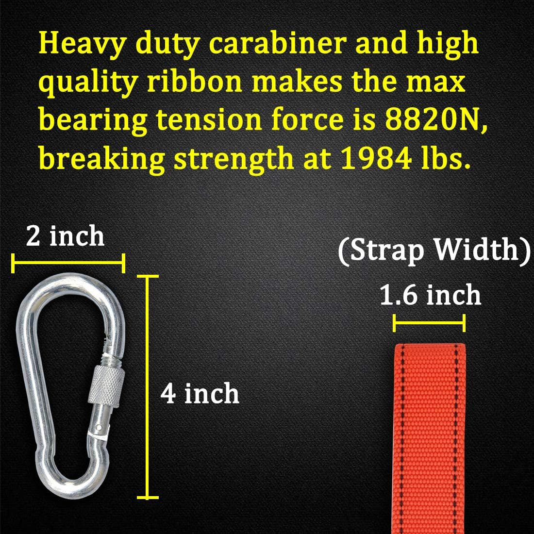 Boaton Hunting Safety Harness, Tree Climbing Belt, Linemans Belt, Add Level of Safety for Hunting, Hanging Stand Or Step, Trimming Tree, Putting Up Deer Stand, Installing Steps, Ladder Or Climbing : Sports & Outdoors