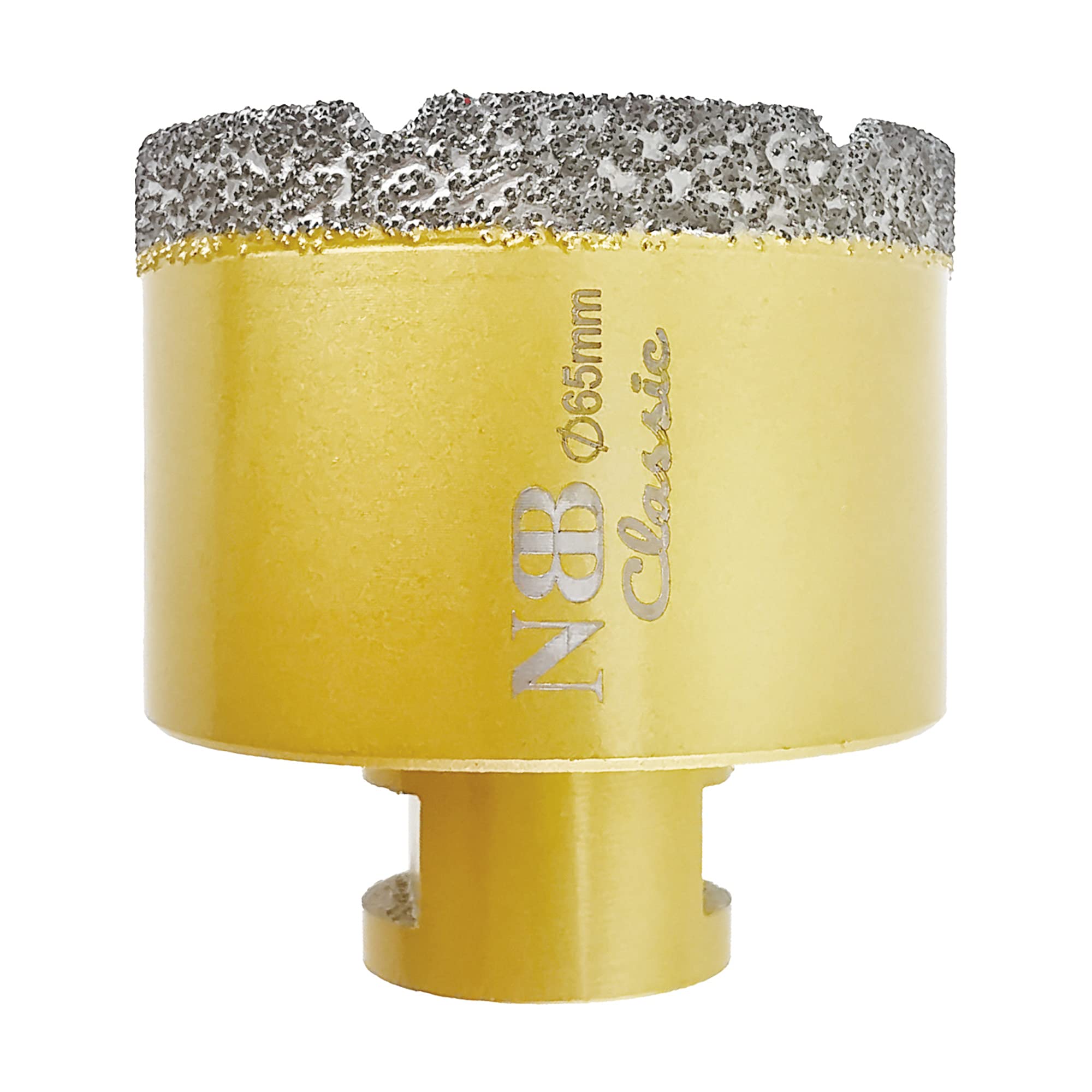 NBB vacuum brazed diamond hole saw with M14, Classic Golden type, diamond drill bit for dry or wet drilling professionally on hard porcelain, ceramic, tile, granite, marble,for angle grinder(1, 65mm) — image 1