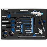 Capri Tools 2-Way Air Blow Gun Ultimate Kit with Nozzles and Rubber Tips, 19-Piece