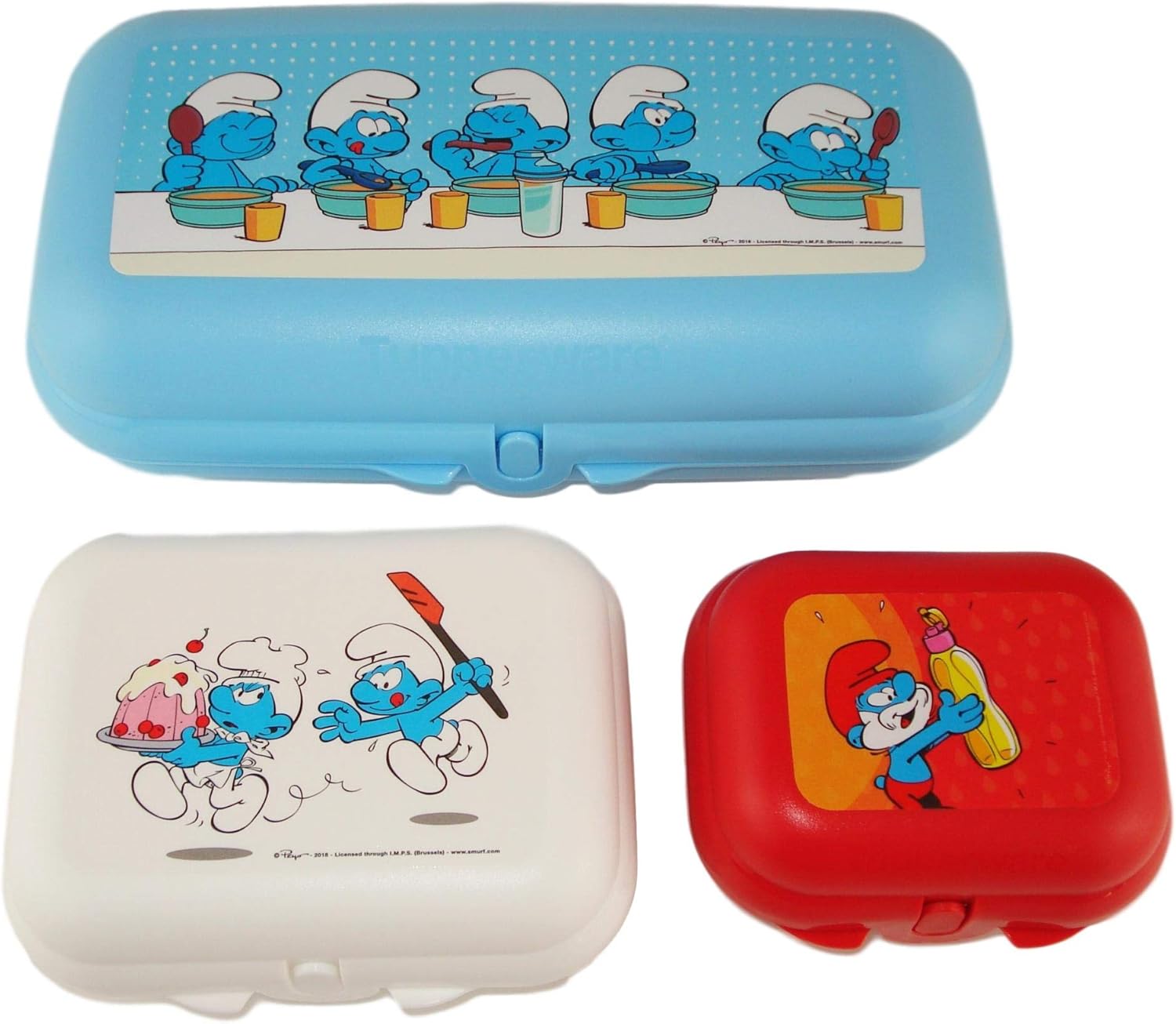 Tupperware to go máximo de Twin Set Pitufos Fiambrera Snack Box Mini
